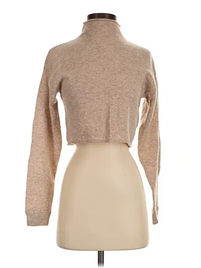 Pre-owned Reformation Jeans Cashmere Pullover Sweater In Tan