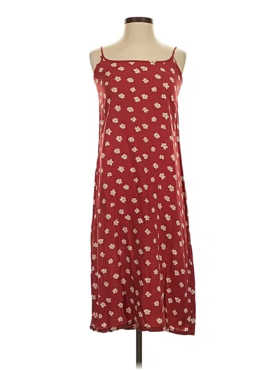 Pre-owned Reformation Jeans Casual Dress In Burgundy