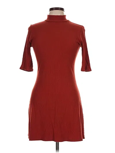 Pre-owned Reformation Jeans Casual Dress In Burgundy