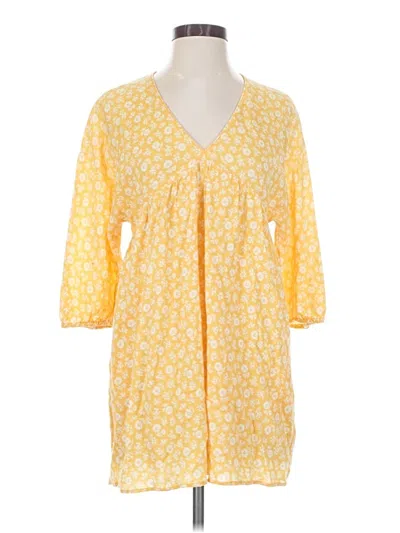 Pre-owned Reformation Jeans Casual Dress In Yellow