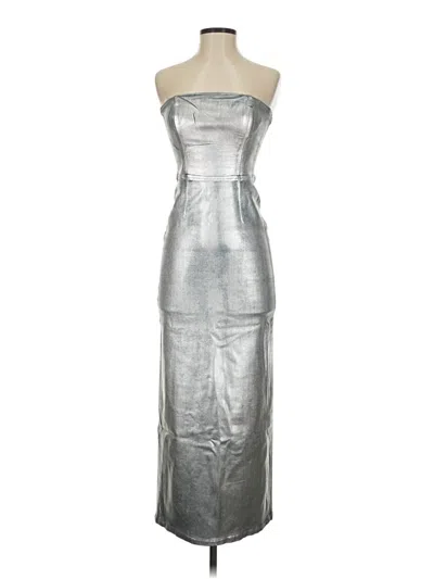 Pre-owned Reformation Jeans Cocktail Dress In Silver