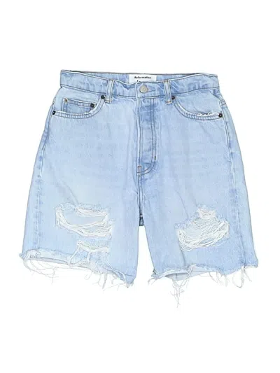 Pre-owned Reformation Jeans Denim Shorts In Blue