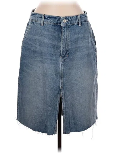 Pre-owned Reformation Jeans Denim Skirt In Blue