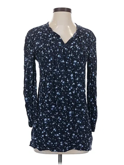 Pre-owned Reformation Jeans Long Sleeve Blouse In Blue