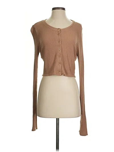 Pre-owned Reformation Jeans Long Sleeve Blouse In Tan