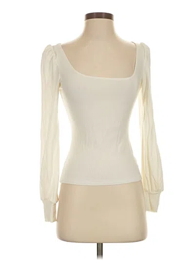 Pre-owned Reformation Jeans Long Sleeve Top In Ivory