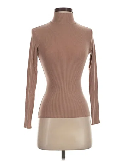 Pre-owned Reformation Jeans Long Sleeve Turtleneck In Tan