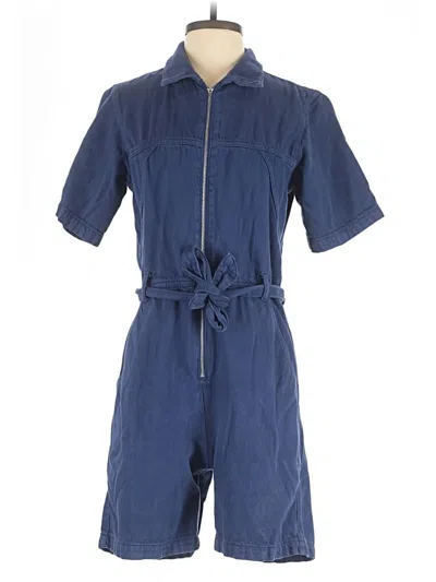 Pre-owned Reformation Jeans Romper In Blue