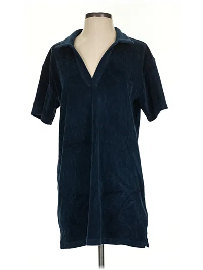 Pre-owned Reformation Jeans Short Sleeve Polo Shirt In Blue