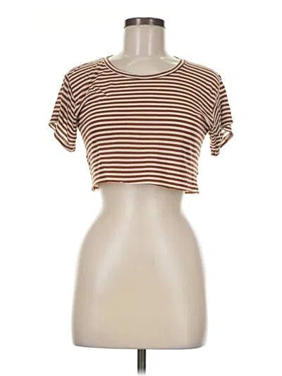 Pre-owned Reformation Jeans Short Sleeve T-shirt In Brown
