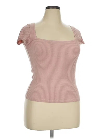 Pre-owned Reformation Jeans Short Sleeve T-shirt In Pink