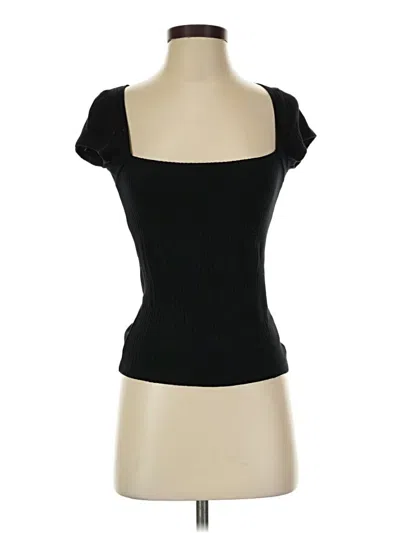 Pre-owned Reformation Jeans Short Sleeve Turtleneck In Black