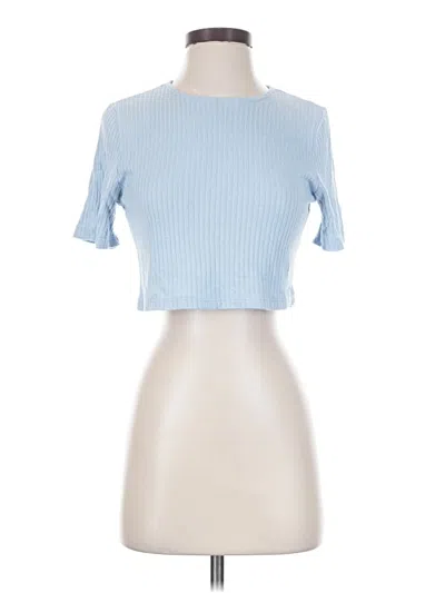 Pre-owned Reformation Jeans Short Sleeve Turtleneck In Blue
