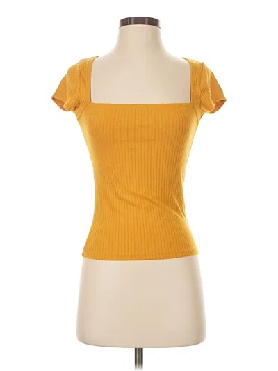 Pre-owned Reformation Jeans Short Sleeve Turtleneck In Yellow