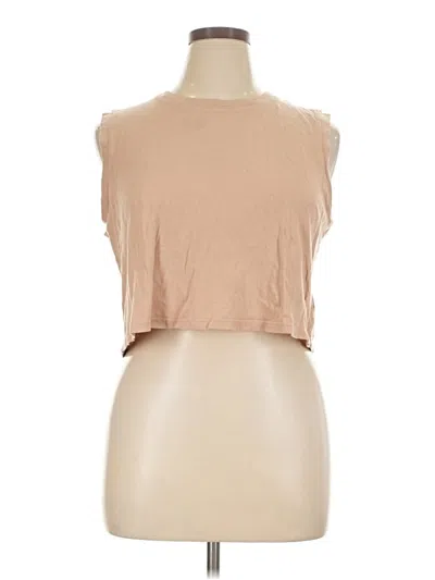 Pre-owned Reformation Jeans Sleeveless T-shirt In Tan
