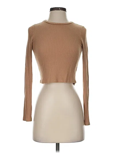 Pre-owned Reformation Jeans Turtleneck Sweater In Tan