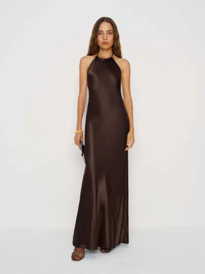 Reformation Jeany Silk Dress In Black