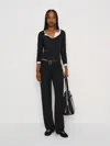 Reformation Jenna Long Sleeve Tee In Black