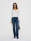 Reformation Jenna Long Sleeve Tee In White