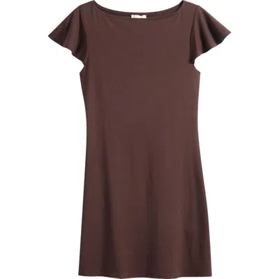 Reformation Jensen Knit Dress In Brown
