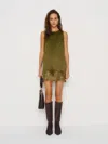 Reformation Jessalyn Silk Dress In Green