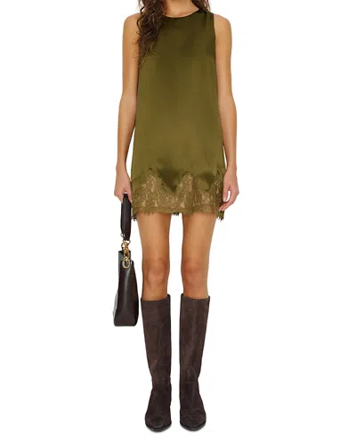 Reformation Jessalyn Silk Dress In Green