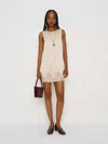 Reformation Jessalyn Sleeveless Lace Silk Minidress In Multi