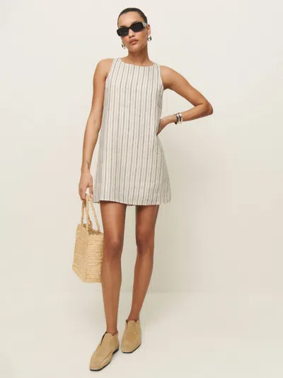 Reformation Jessi Linen Dress In Elsie Stripe
