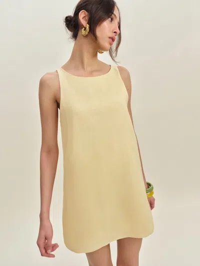 Reformation Jessi Linen Dress In Parmesan