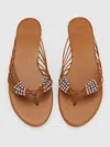 Reformation Jessica Flat Thong Sandal In Multi