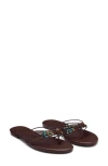 Reformation Jessica Beaded Thong Sandals In Brown
