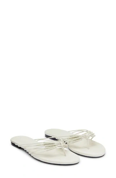 Reformation Jessica Flat Thong Sandal In White