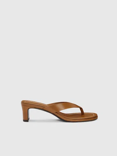 Reformation Jessie Block Heel Sandal Brown 7.5