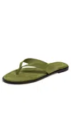 Reformation Jessie Thong Sandals Avocado Suede