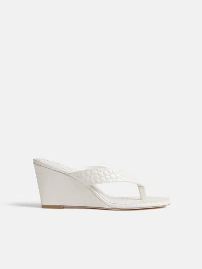 Reformation Jessie Wedge Thong Ivory 10.5 In Multi