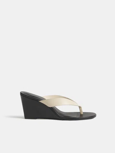 Reformation Jessie Wedge Thong Ivory 10.5 In Multi