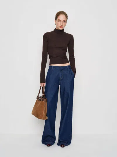 Reformation Jett Cashmere Turtleneck In Brown