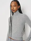 Reformation Jett Cashmere Turtleneck In Gray