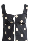 Reformation Jianna Top Moon Dot In Black