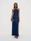 Reformation Jillian Silk Dress In Blue