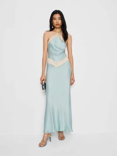 Reformation Jillian Silk Dress In Green