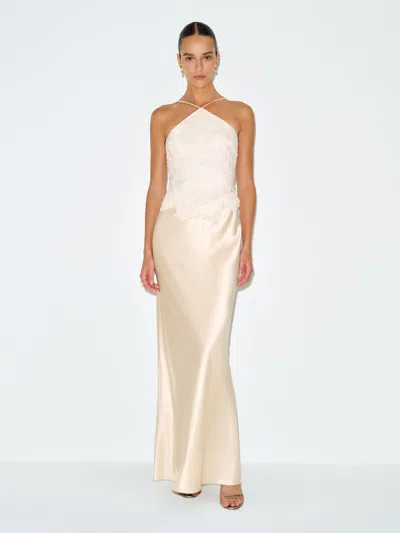 Reformation Jillian Silk Dress Ivory 12 In White