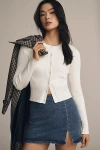 Reformation Joanne Cotton Blend Cardigan In White