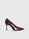 Reformation Joelle Heeled Pump In Brown