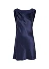 Reformation Jonelle Silk Mini Dress In Blue