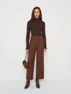 Reformation Joni Cropped Pant In Brown