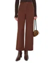 Reformation Joni Cropped Pants In Brown