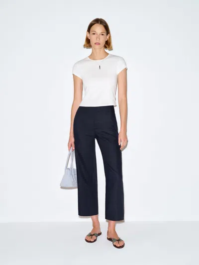 Reformation Joni Linen Cropped Pant Blue 10 In Multi