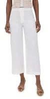 Reformation Joni Linen Cropped Pants White
