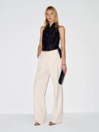 Reformation Jony Silk Top Black 0 In Noir